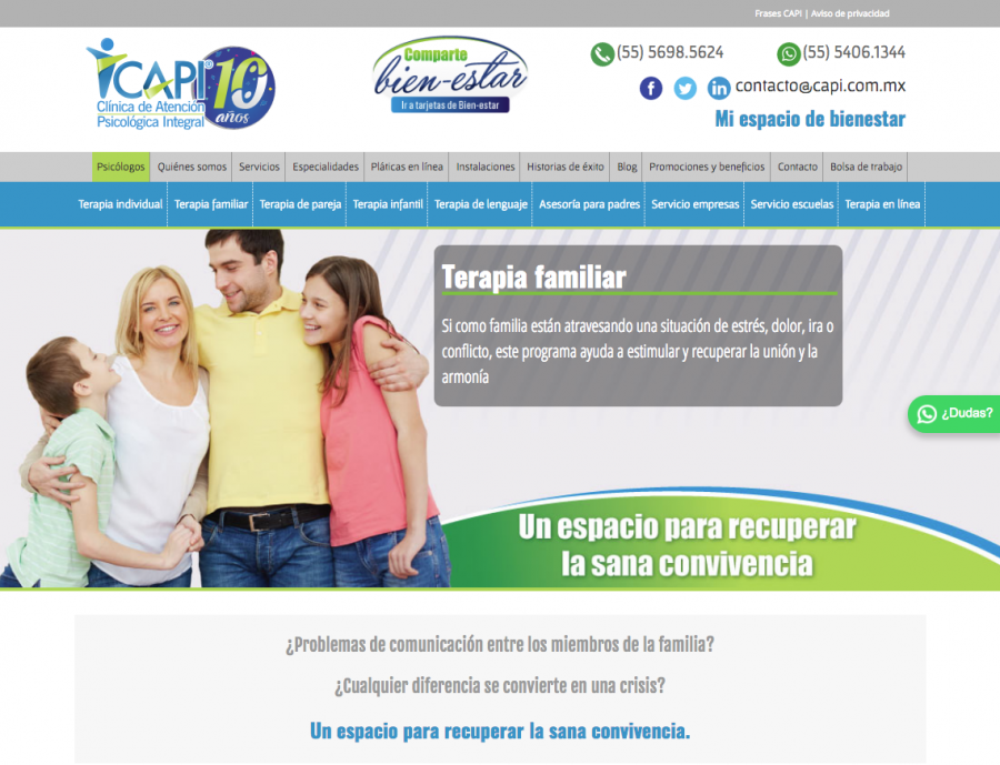 CAPI. Diseño de sitio web y posicionamiento SEO. 