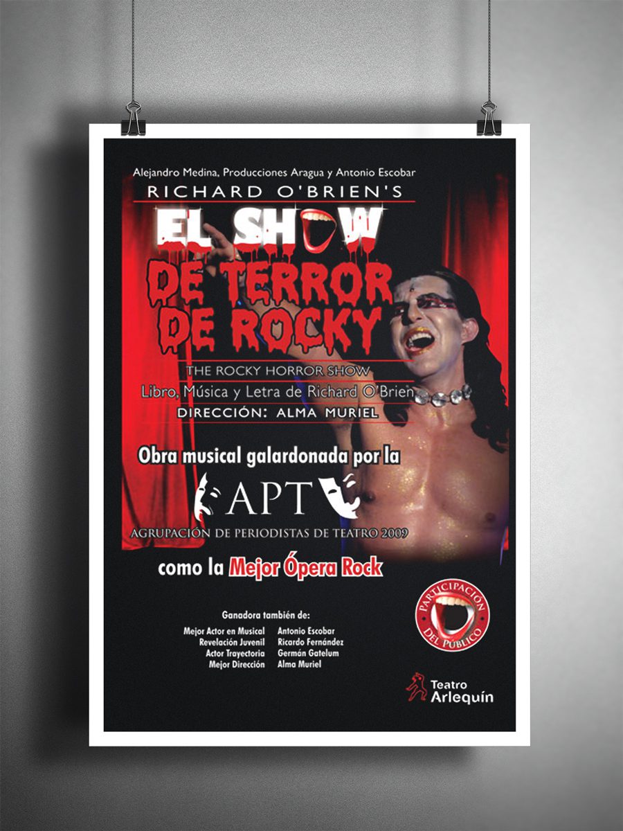 El show de terror de Rocky. Diseño de cartel publicitario