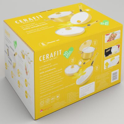 Cerafit Gold Edition. Diseño de caja para producto.