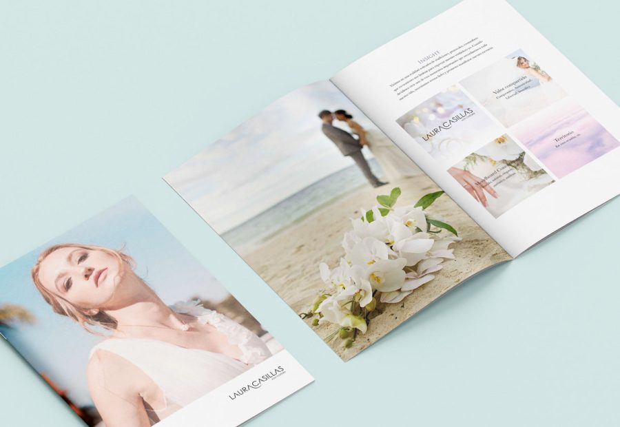 Laura Casillas. Diseño de libro catálogo para diseñadora de vestidos de novia